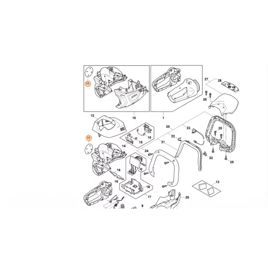 STIHL  Tabliczka z typem urządzenia HSA 100 HA07 967 1500